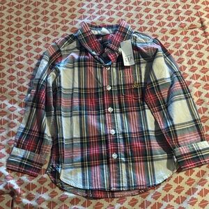 GAP Kids Multicolor Plaid Button-Down Shirt